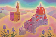 図版：「フィレンツェ　アイリスの夢の中で」100.0×150.0cm