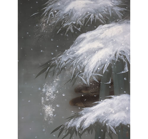 図版：「垂り雪」 30号