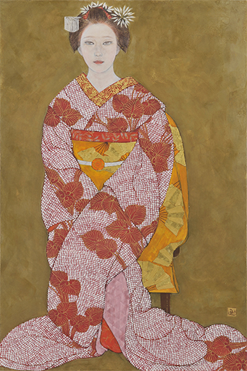 図版：「舞妓座像」90.5 × 60.8cm